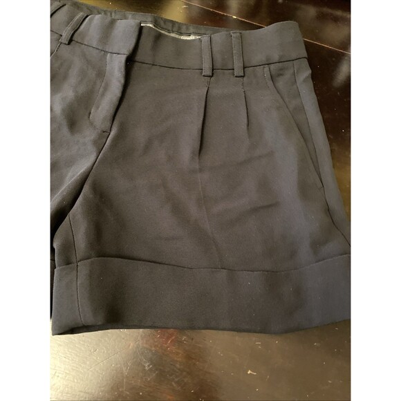 Express Design Studio Editor Black Pleated Front Cuffed Shorts Women's Sz 0 - Picture 10 of 10